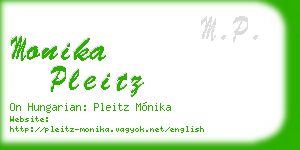 monika pleitz business card